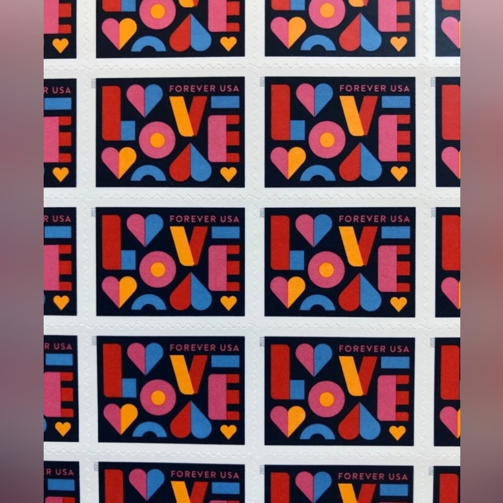 LOVE Stamps 40 Pane of 20 Forever Stamps-2021-MNH 2 panes (sheet) FINAL PRICE - Picture 3 of 8